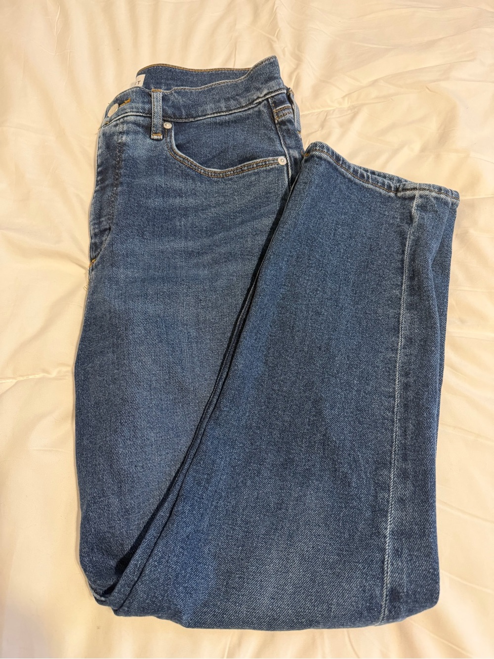 LOFT Cropped Ankle Jeans in Dark Blue Denim